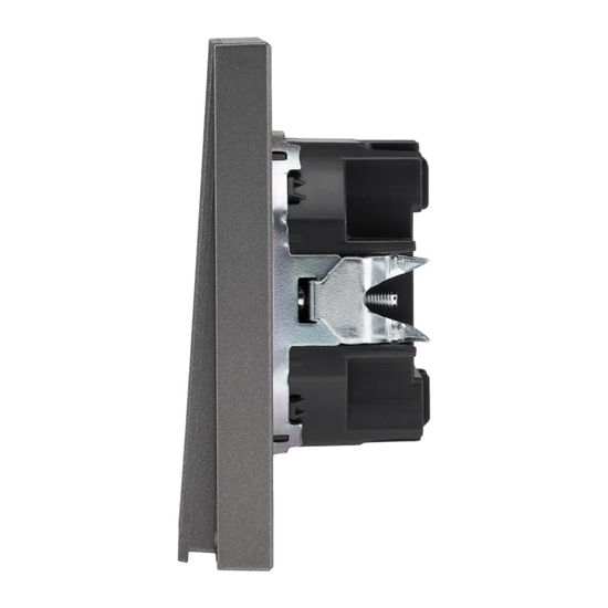 Выключатель STRONG 3 кл 10А с/у графит KRANZ