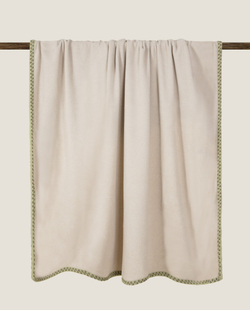 Плед 160х200 Frati Home Soft Bamboo Nocciola бежевый с тесьмой Coco