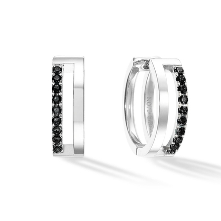 Серьги Coeur de Lion Black-Silver 0136/21-1317