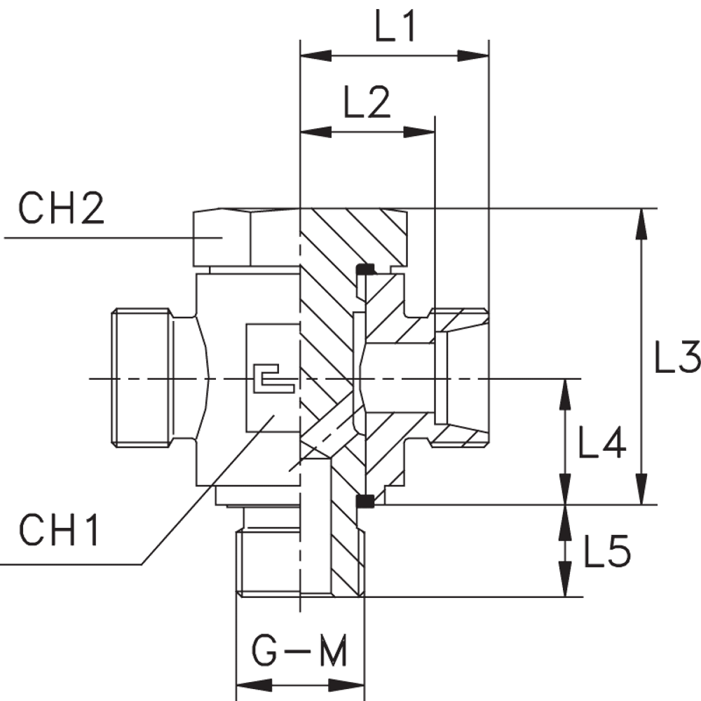 Соединение JTE DS12 BSP 3/8 (корпус)