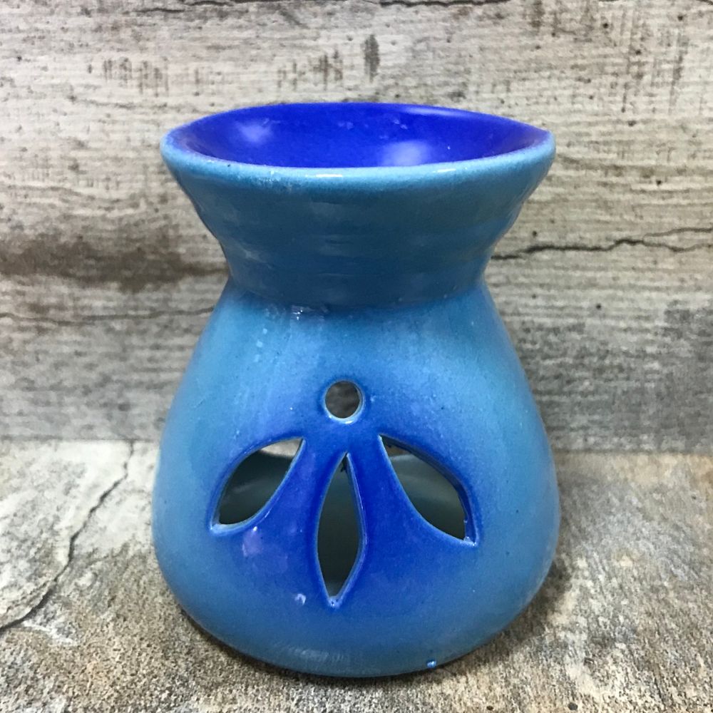 Аромалампа Малая цвет синий керамика 8 см