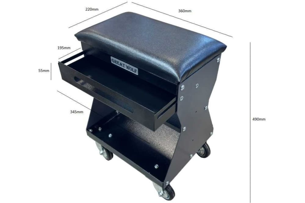 Подкатной ремонтный стул GWT-G1 Great Wolf (серый)