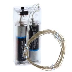 GAEM Электрогирлянда (20 белый, 2хАА, н/п), L210 W0,1 H0,2 см