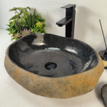 Каменная раковина из речного камня RS-05290 (50*39*14) 0861 из натурального камня