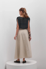 Юбка джинсовая А-силуэта миди