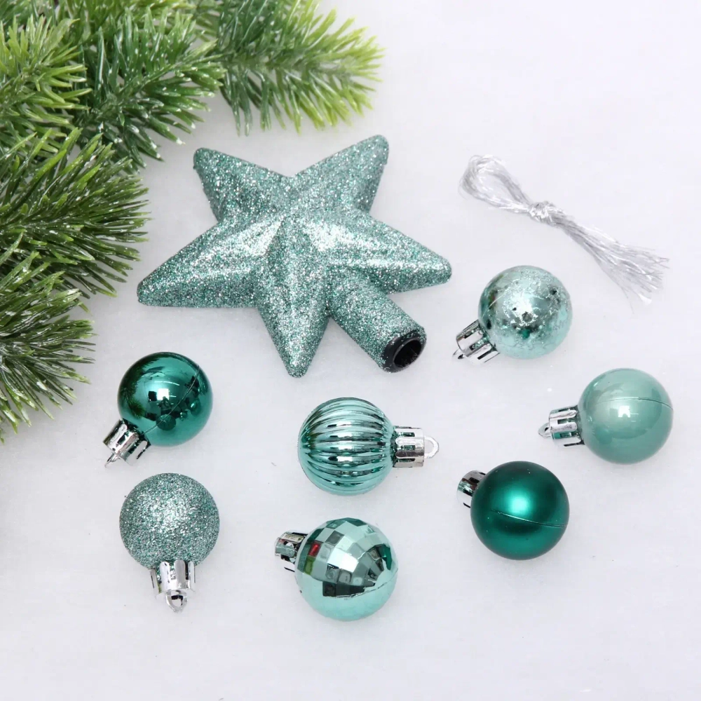 Набор ёлочных украшений «Brilliant pirouette» 30 предметов, Нефрит