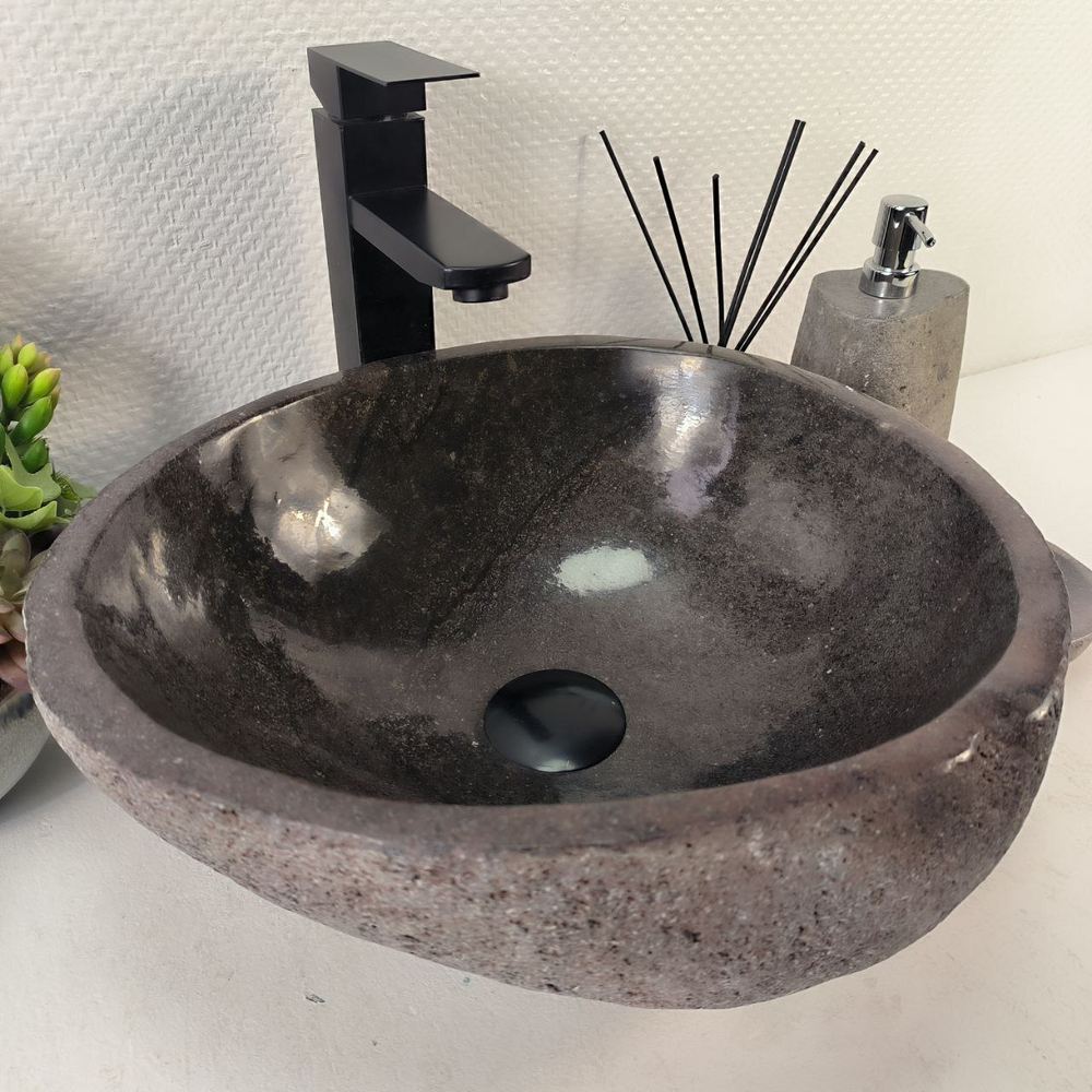 Раковина из речного камня RS-65265 39*35*15 0855