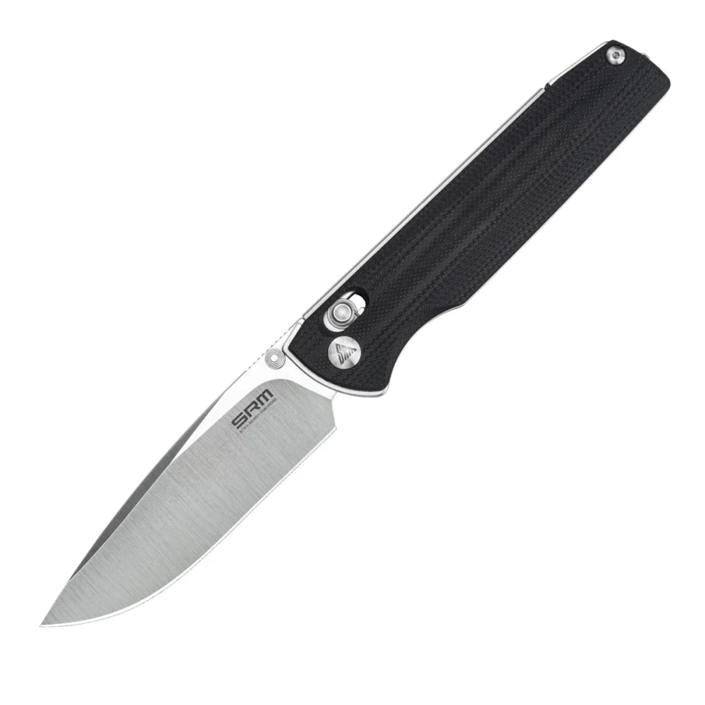 Нож складной SRM 258L-GB Terrier Satin (D2, Black G10)