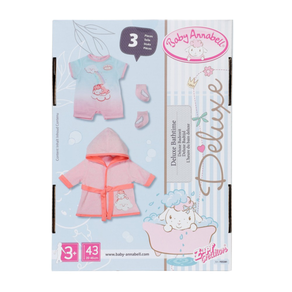 Baby Annabell - Купальный костюм с халатом для куклы 43 см 703281