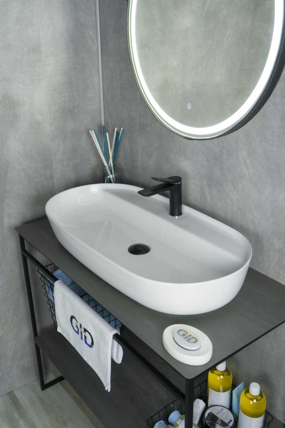 Раковина Gid N9347 51190 накладная белая 81x41x14