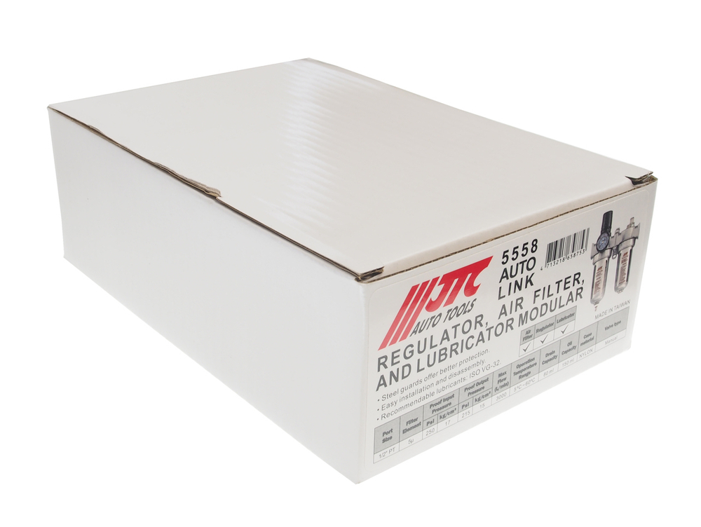 Блок подготовки воздуха (лубрикатор,осушитель) 1/2" металл. переключ. 215PSI 3000л/мин. 150 мл JTC