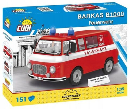 Конструктор пластиковый Cobi Barkas B1000 Feuerwehr - Автомобиль пожарной части - 151эл. - Коби 24594