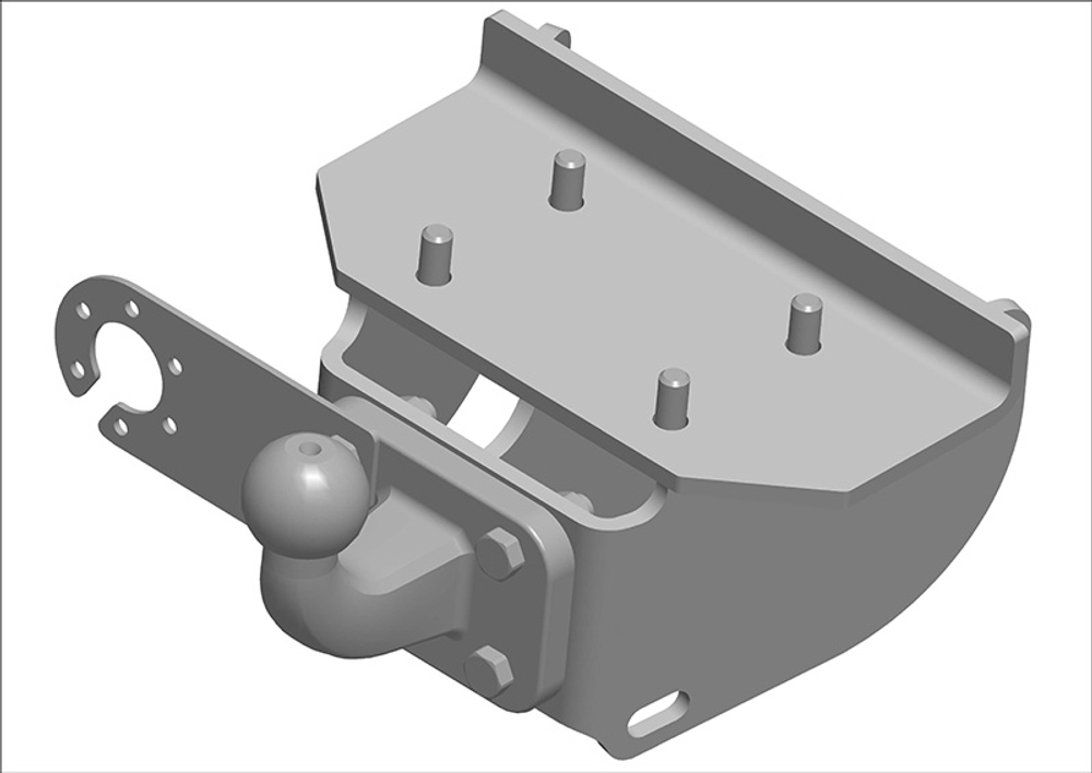 Фаркоп для Volkswagen Amarok 2010-2022 фланцевое крепление шара, VW 26