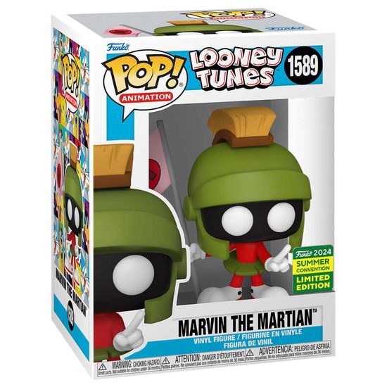 Фигурка Funko POP! Animation Looney Tunes Marvin the Martian SDCC24 (Exc) (1589) 78447 / Фигурка Фанко ПОП! по мотивам мультсериала "Looney Tunes", Марсианин Марвин