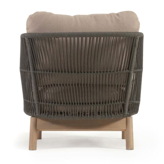 Кресло Catalina из зеленой веревки и массива акации La Forma Испания