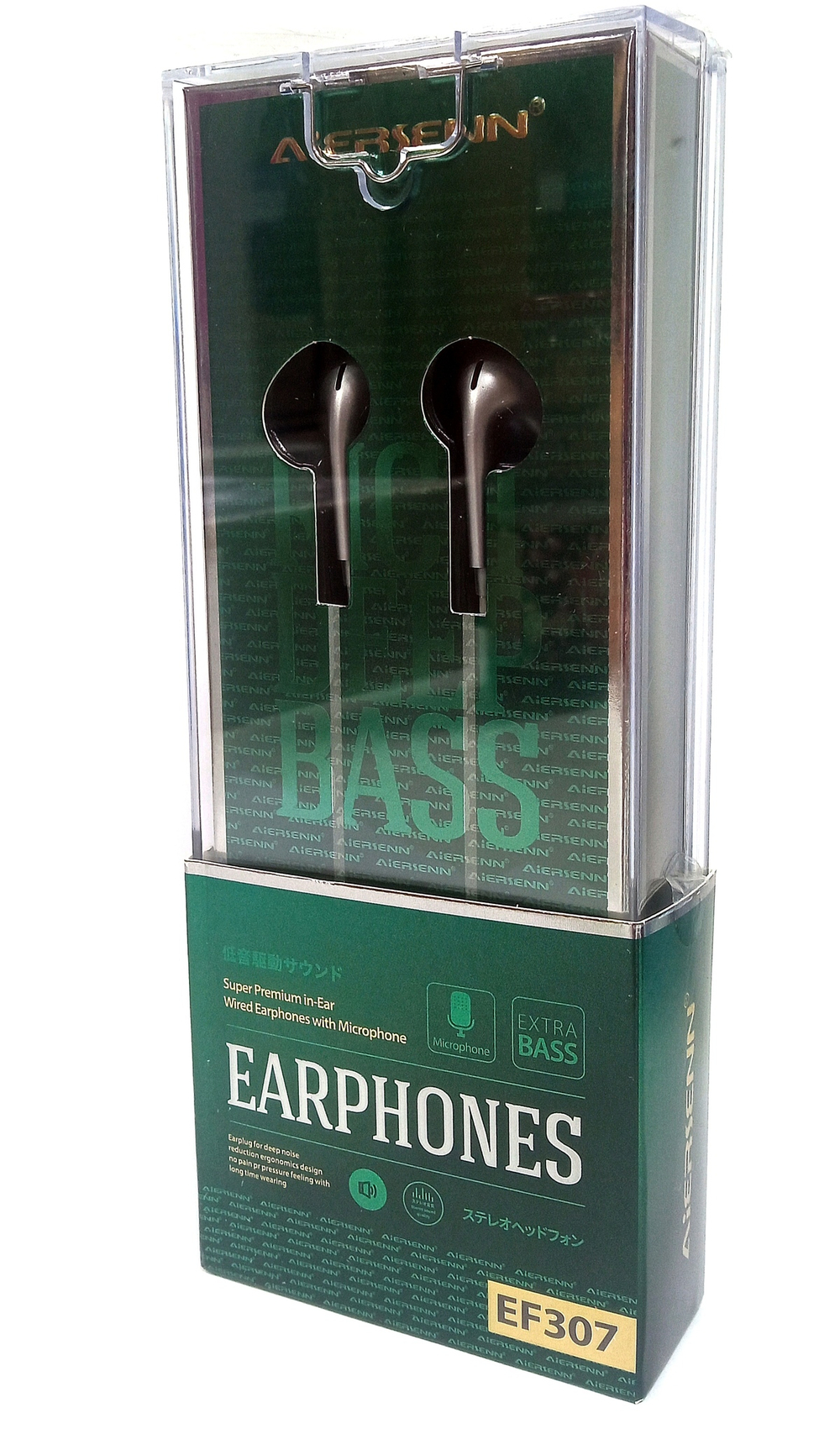 Наушники проводные AierSenn EF307 (с микрофоном)