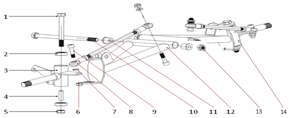 Запчасти C к квадроциклу Motax Gekkon 110