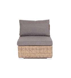 "Лунго" модуль диванный прямой с подушками, цвет соломенный (гиацинт)