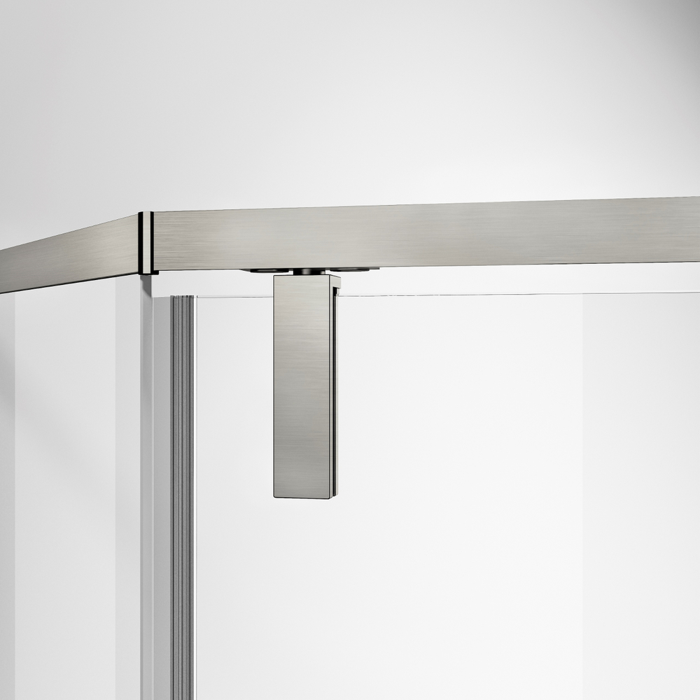 Душевой уголок Слим-Н (Slim-N) Vincea VSP-4SN100CLBN, 1000*1000, брашированный никель, стекло прозрачное
