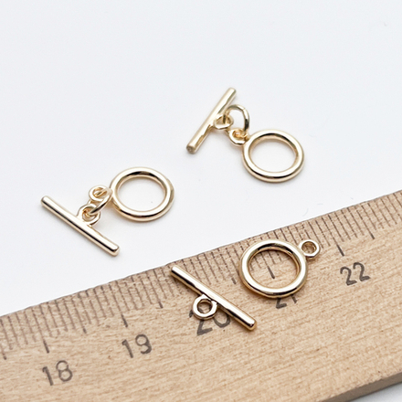 Замок-тоггл, цвет золото, размер 11*9 + 13*4 мм, цена за 1 шт