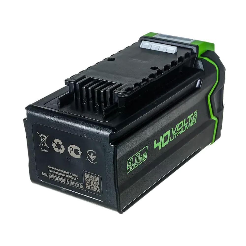триммер аккумуляторный Greenworks GD40BCBK4 40В (1 x 4 Ач, Быстрое ЗУ) захват 400 мм, 8.3 кг, 2105707U4F
