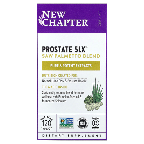 New Chapter, Prostate 5LX™, 120 вегетарианских капсул