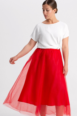 Юбка женская 4038зп, красный #60Кр014038зп