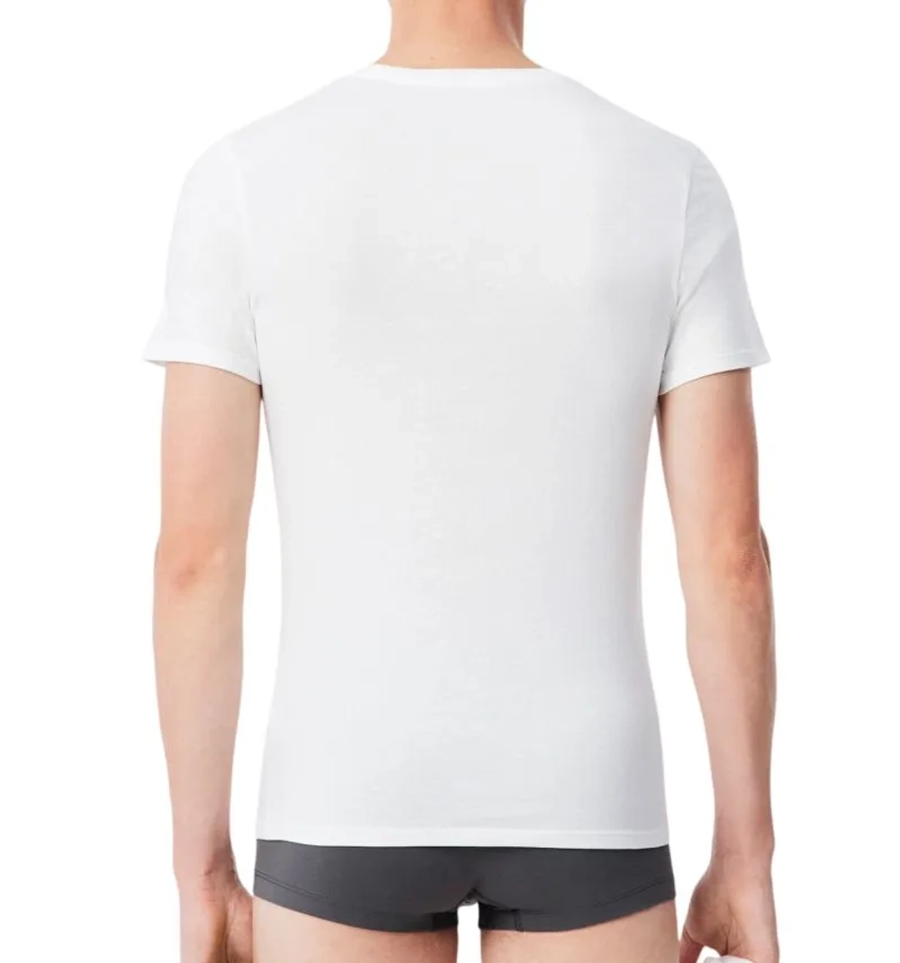 Мужская теннисная футболка Lacoste Slim Fit Loungewear 3-Pack - white/grey/black
