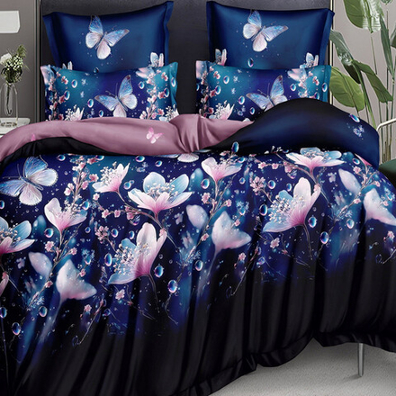 Комплект постельного белья "ВЛ. НОЧНАЯ СЕРЕНАДА (1382)", поплин Премиум, 100% хлопок.