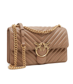 Кожаная сумка через плечо LOVE ONE CLASSIC Pinko - бежевый(100941 A0GK)