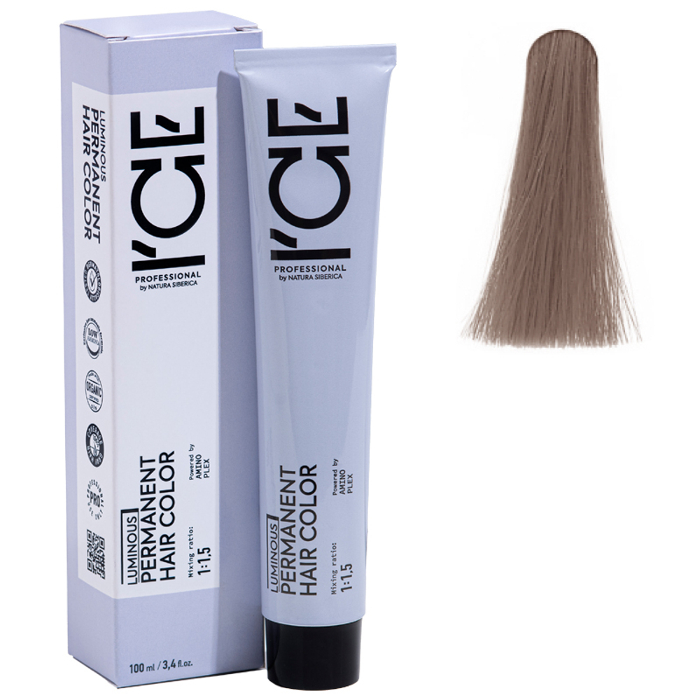 7.12 крем-краска ICE Permanent блонд пепельно-фиолетовый - 100 мл.
