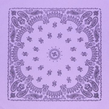 Бандана сиреневая с чёрными огурцами (020)