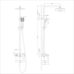 Душевая стойка Timo Selene SX-1030 хром