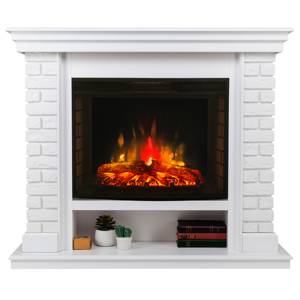 Каминокомплект Real Flame Brixton 25,5 WT с очагом Evrika 25,5