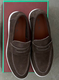 Лоферы из натуральной замши