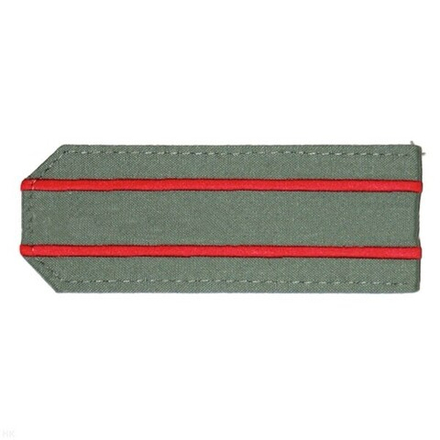 Погоны оливковые с 2 вышитыми красными просветами