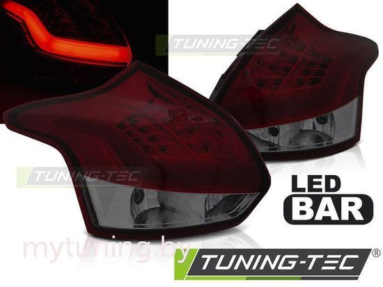 Задние фонари для Ford Focus III 5D (11-14) LED Red Smoke