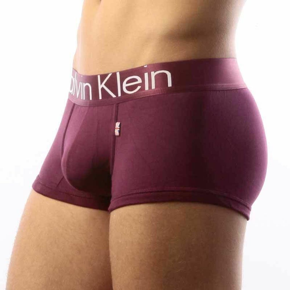 Мужские трусы хипсы фиолетовые Calvin Klein Steel Great Britain Boxer