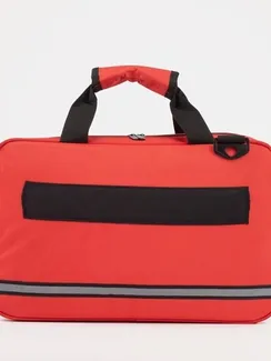 Сумка деловая на молнии, длинный ремень, цвет красный