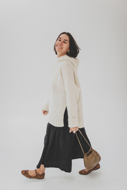 Юбка из жатки черного цвета