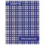Блокнот МАЛЫЙ ФОРМАТ (110х147 мм) А6, 80 л., твердый переплет, ламинированная обложка, клетка, STAFF, "Шотландка", 120953