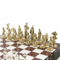 Шахматы "Дон Кихот" доска 40х40 см мрамор лемезит G 122648