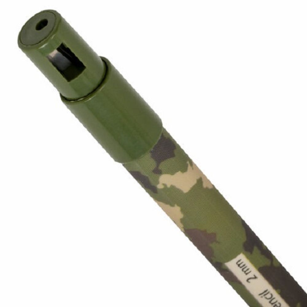 Карандаш механический цанговый Brauberg Милитари, 2мм, точилка, пластик