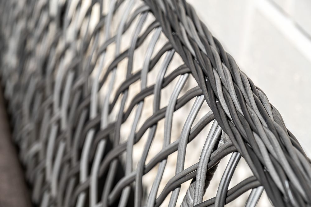 "Катания" обеденная группа плетеная на 4 персоны, цвет графит