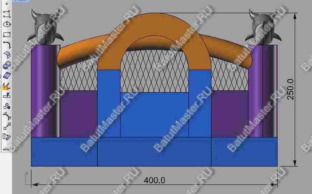 Спортивный надувной игровой батут "Переход"