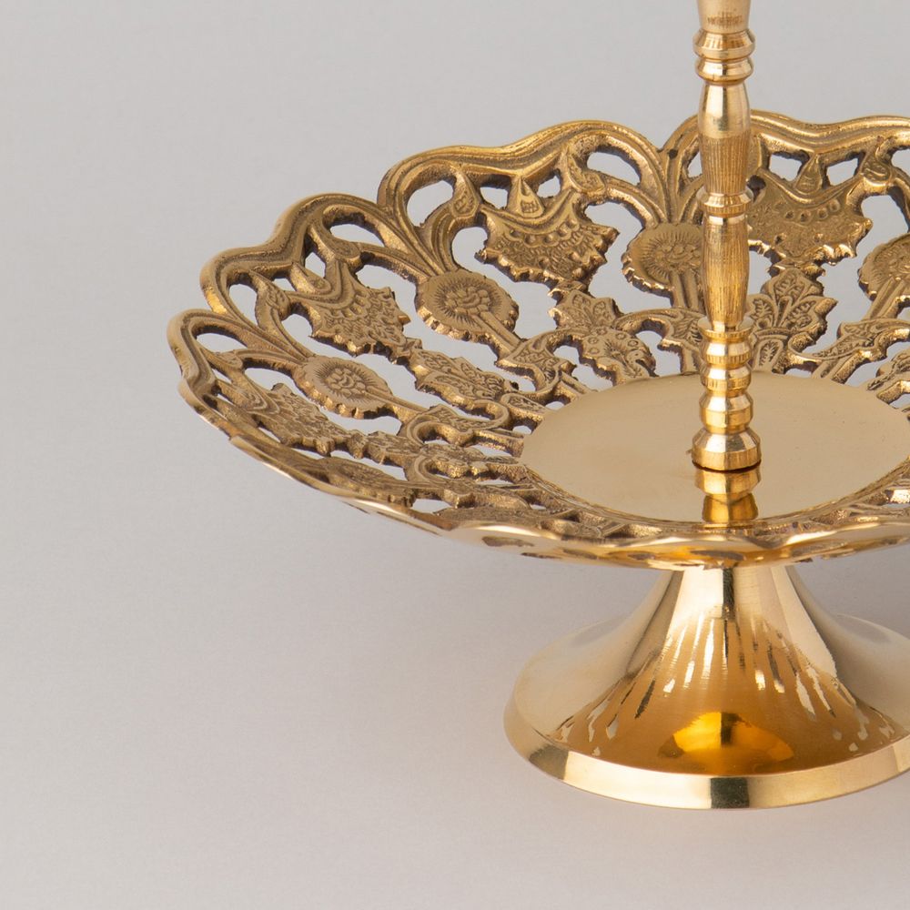 ФРУКТОВНИЦА 2-Х ЯРУСНАЯ ДИАМЕТР= 11/16СМ , ВЫСОТА=28СМ