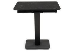 Стол на тумбе Бугун 120(160)х80х77 черный мрамор / черный