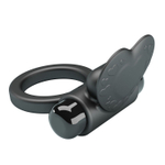 Черное эрекционное кольцо с вибропулей