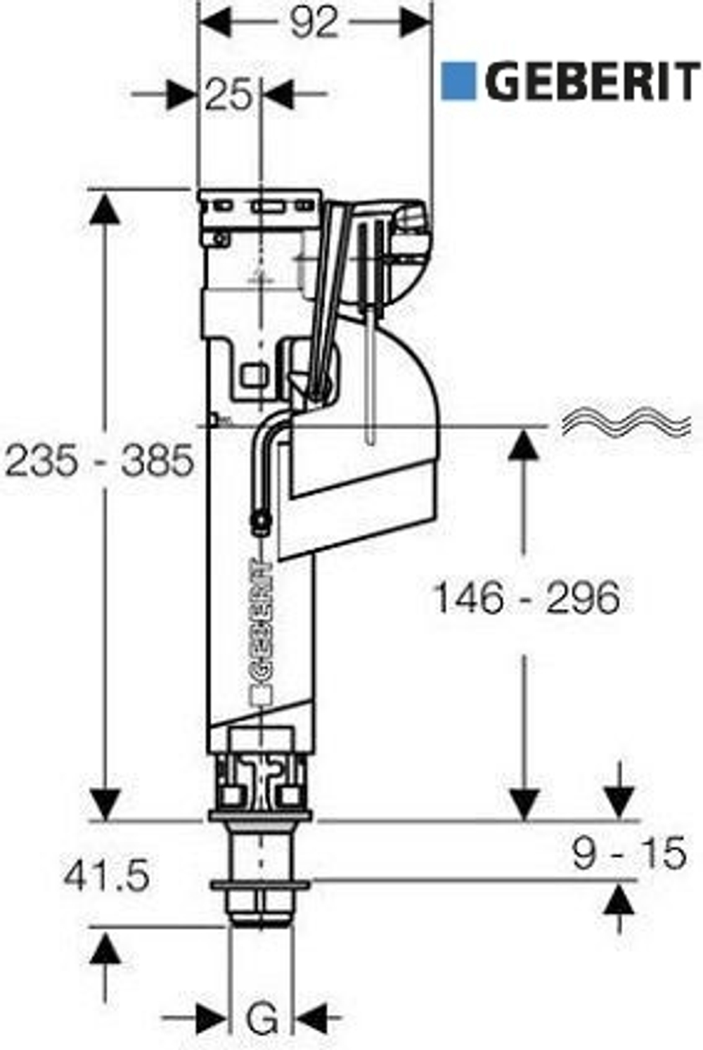 281.208.00.1 Впускной клапан Geberit Impuls 360 1/2"для унитазов