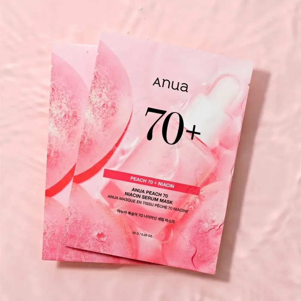 ANUA Маска тканевая для лица с экстрактом персика и ниацинамидом Peach 70 Niacin Serum Mask (25 г)